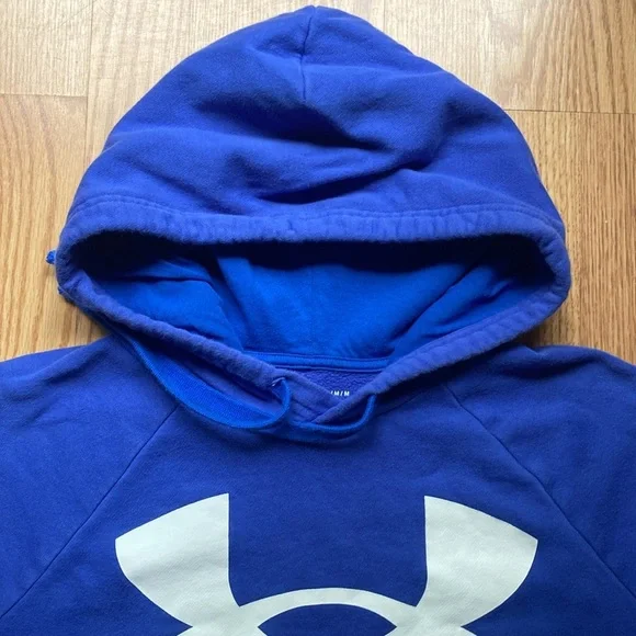Under Armour Rival Fleece Hoodie men’s size Medium Blue - Picture 4 of 6